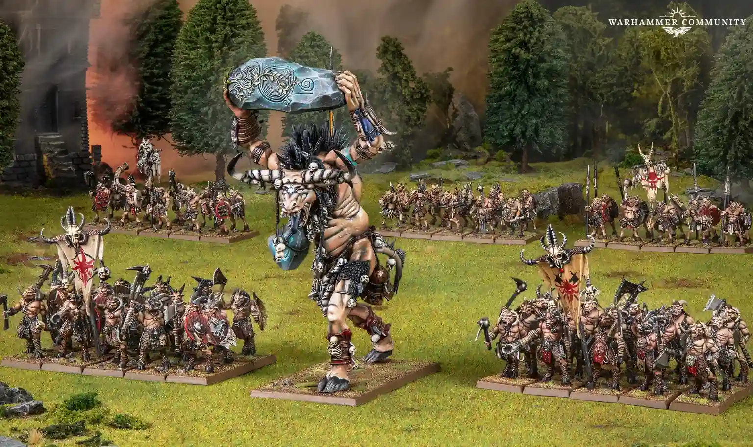 Beastmen miniature army from The Old World