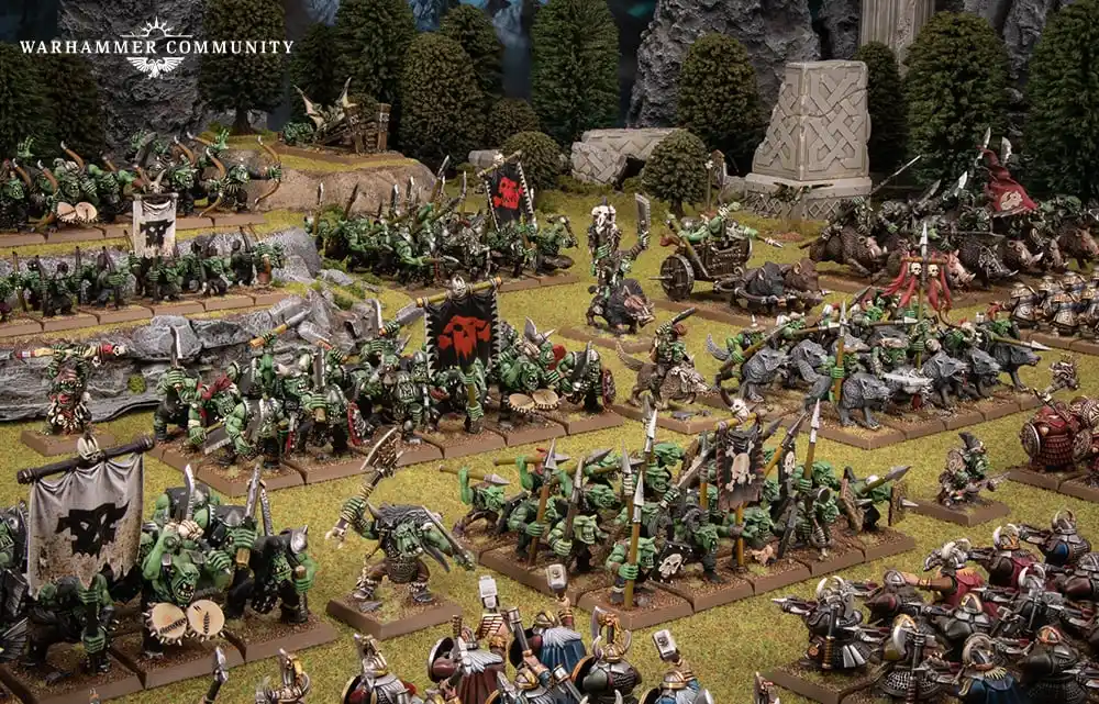 Orc and Goblin miniature army from The Old World