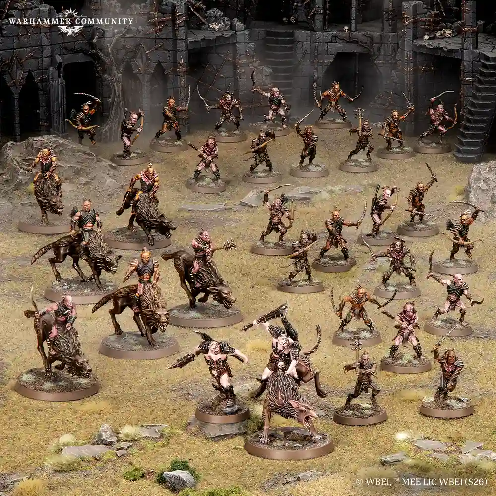 Bolg mounted on his Fell Warg leading the Hunter Orc horde from the Dol Guldur Battlehost