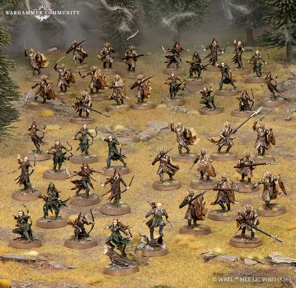Legolas and Tauriel with Palace Guards and Mirkwood Rangers from the Mirkwood Battlehost