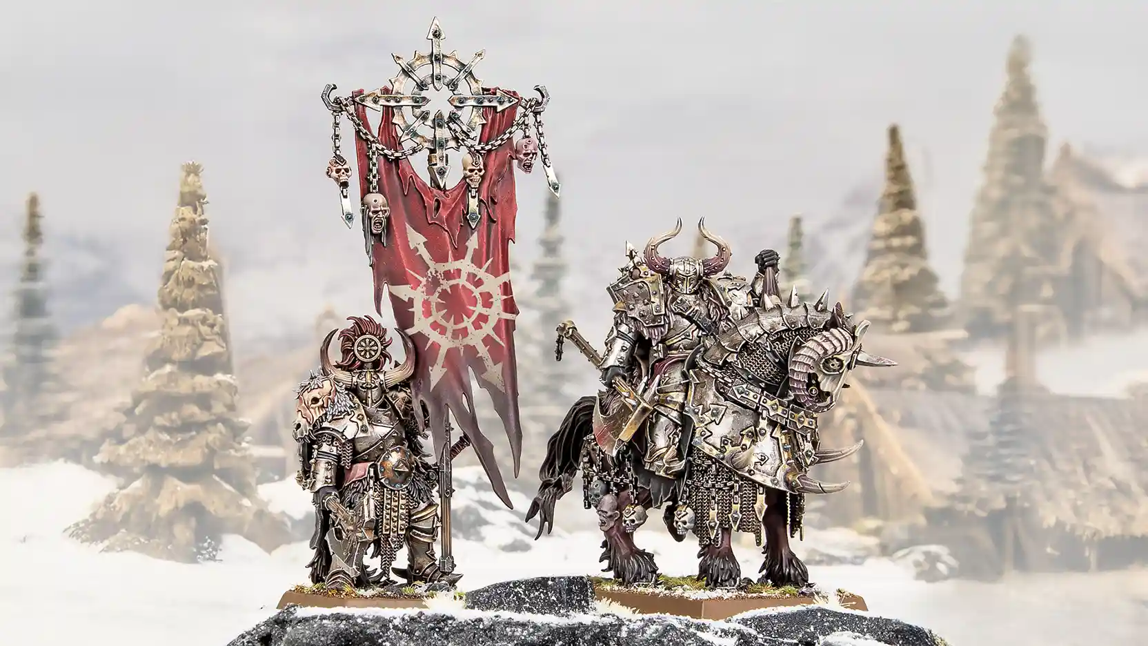 Chaos heroes on horseback and on foot from The Old World