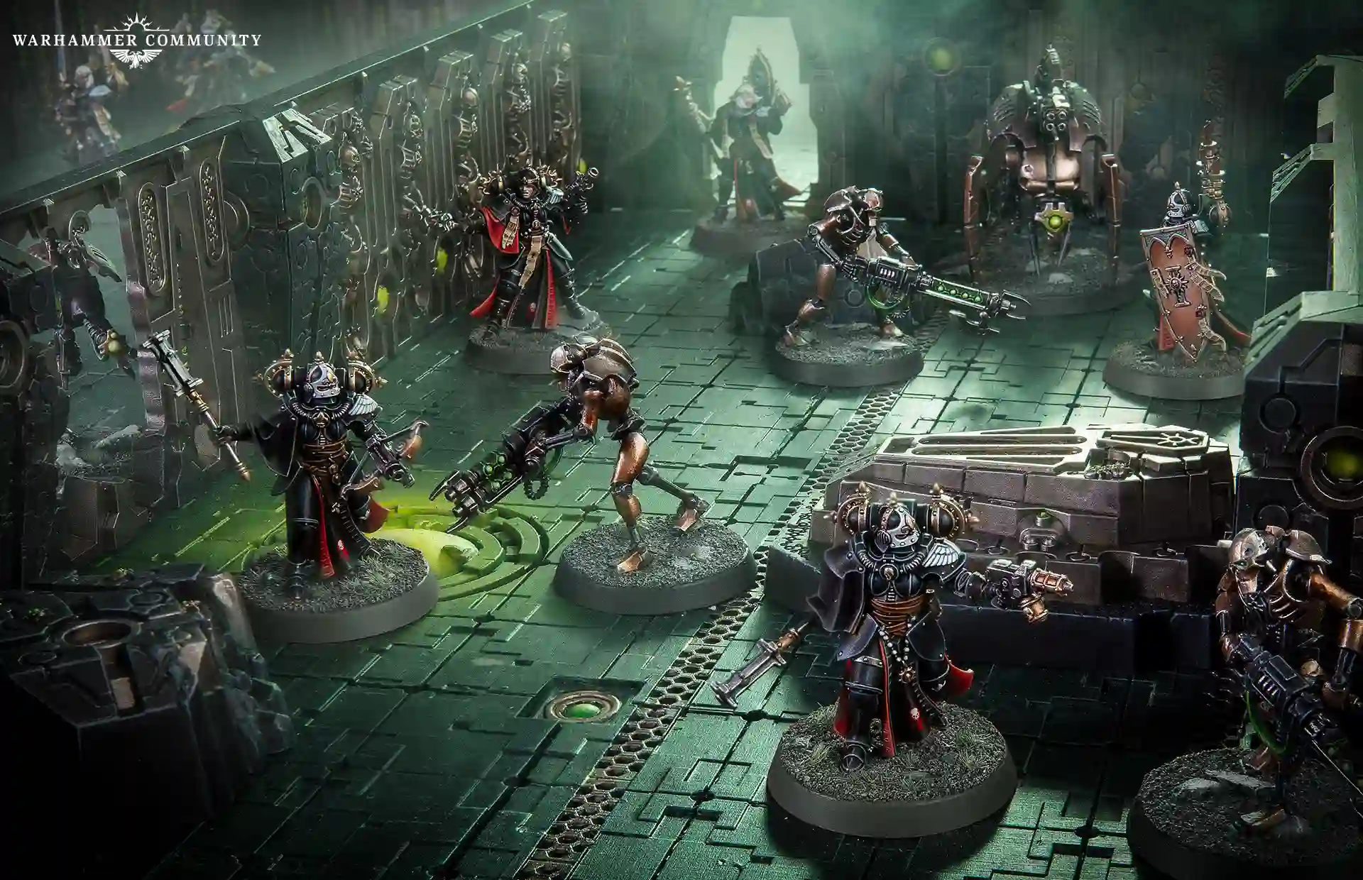 Necrons fighting Adepta Sororitas