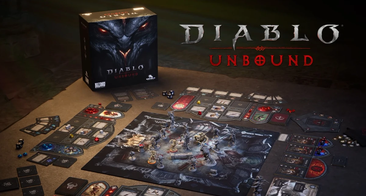 Diablo Unbound board game set up