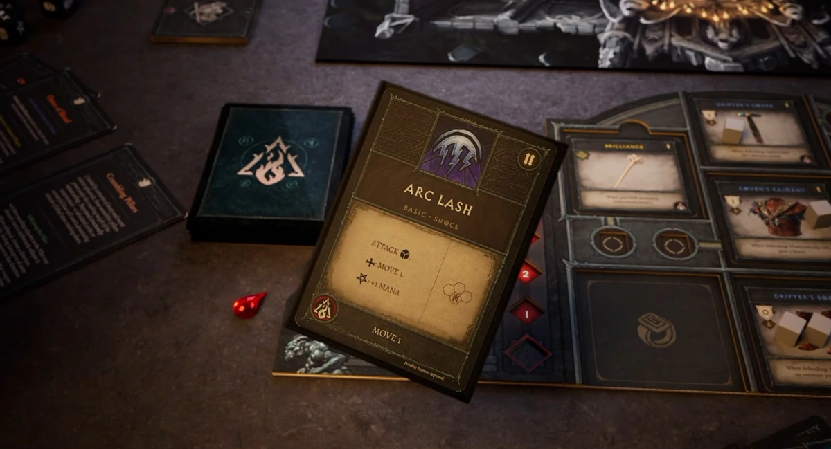 Close-up of a Diablo Unbound skill card