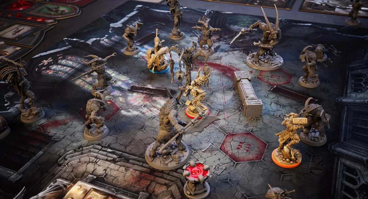 Diablo Unbound board and miniatures