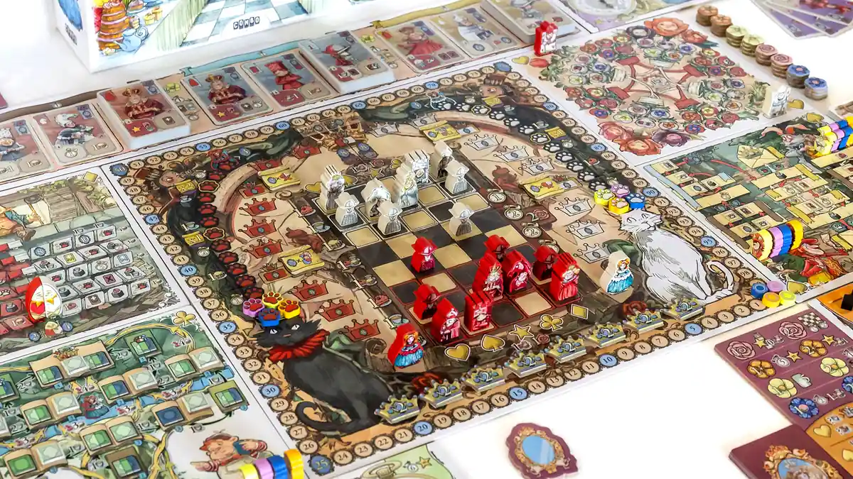 Queen Alice set up on the table