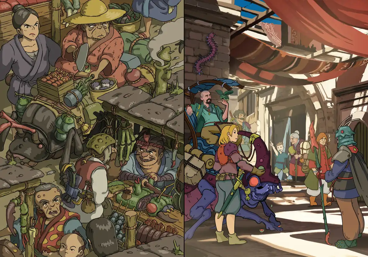 Ilustraciones del libro La Melodía de Kaeru