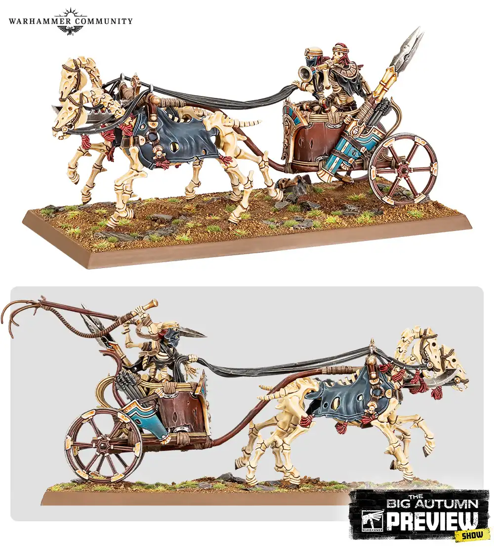 New Tomb Kings Skeleton Chariots for Warhammer: The Old World