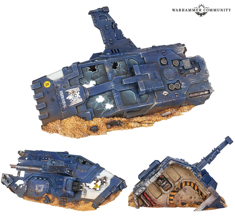 Detail of the crashed Thunderhawk