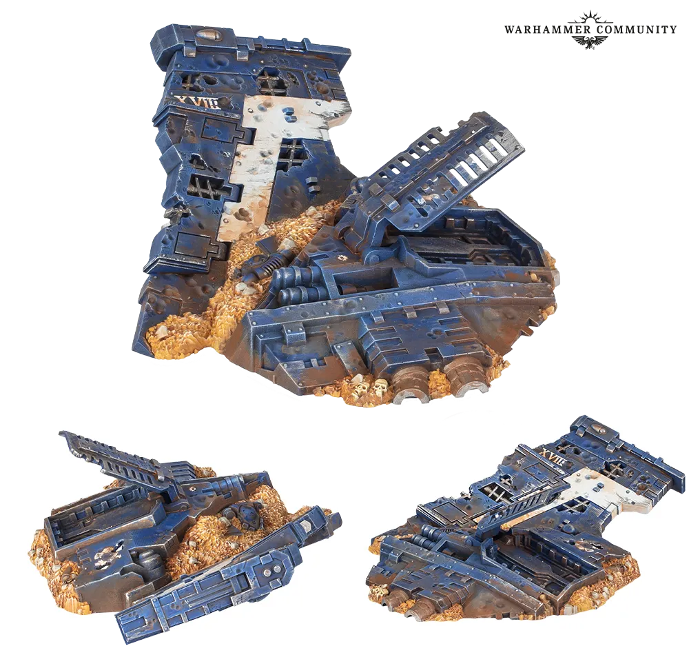 Terrain pieces from the crashed Thunderhawk