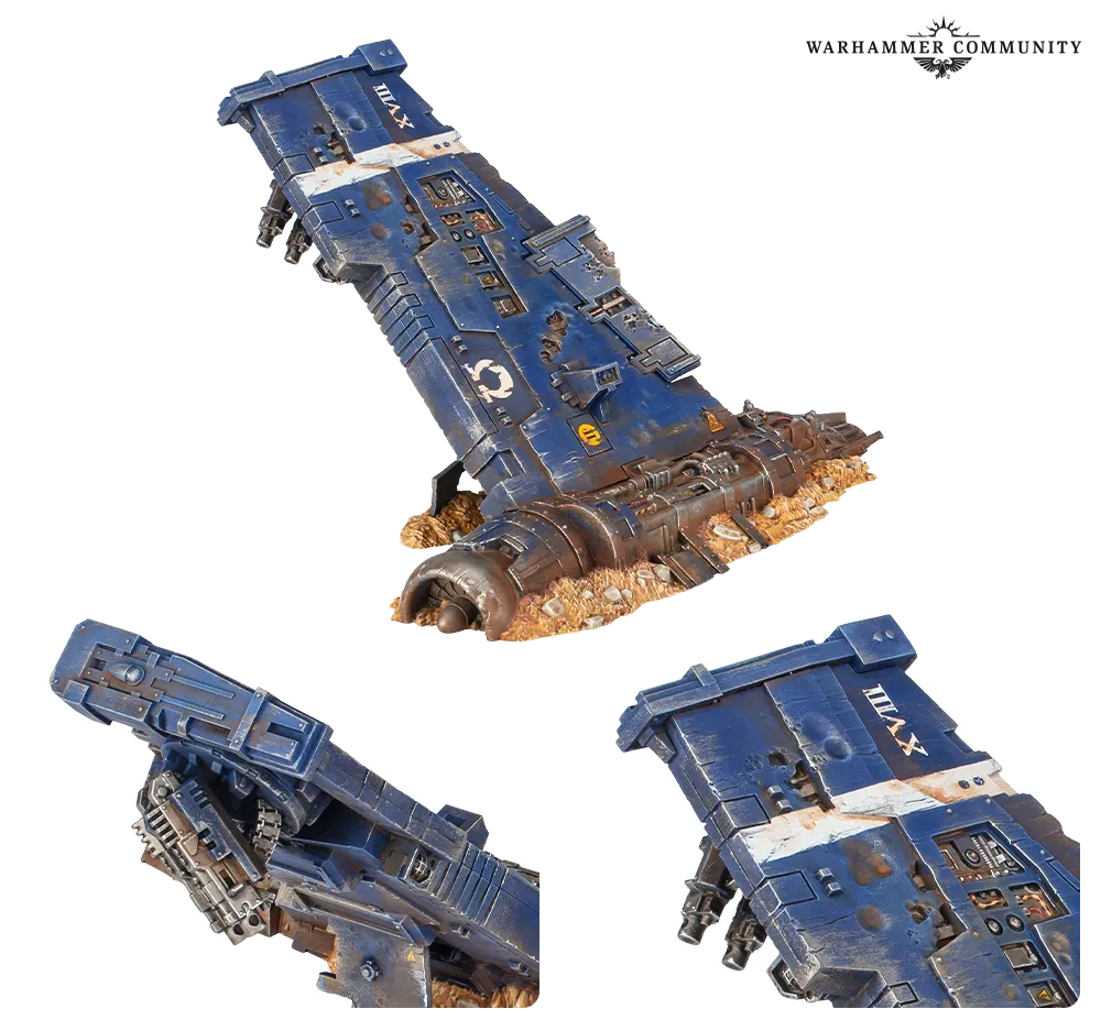 Thunderhawk scenery on a battlefield